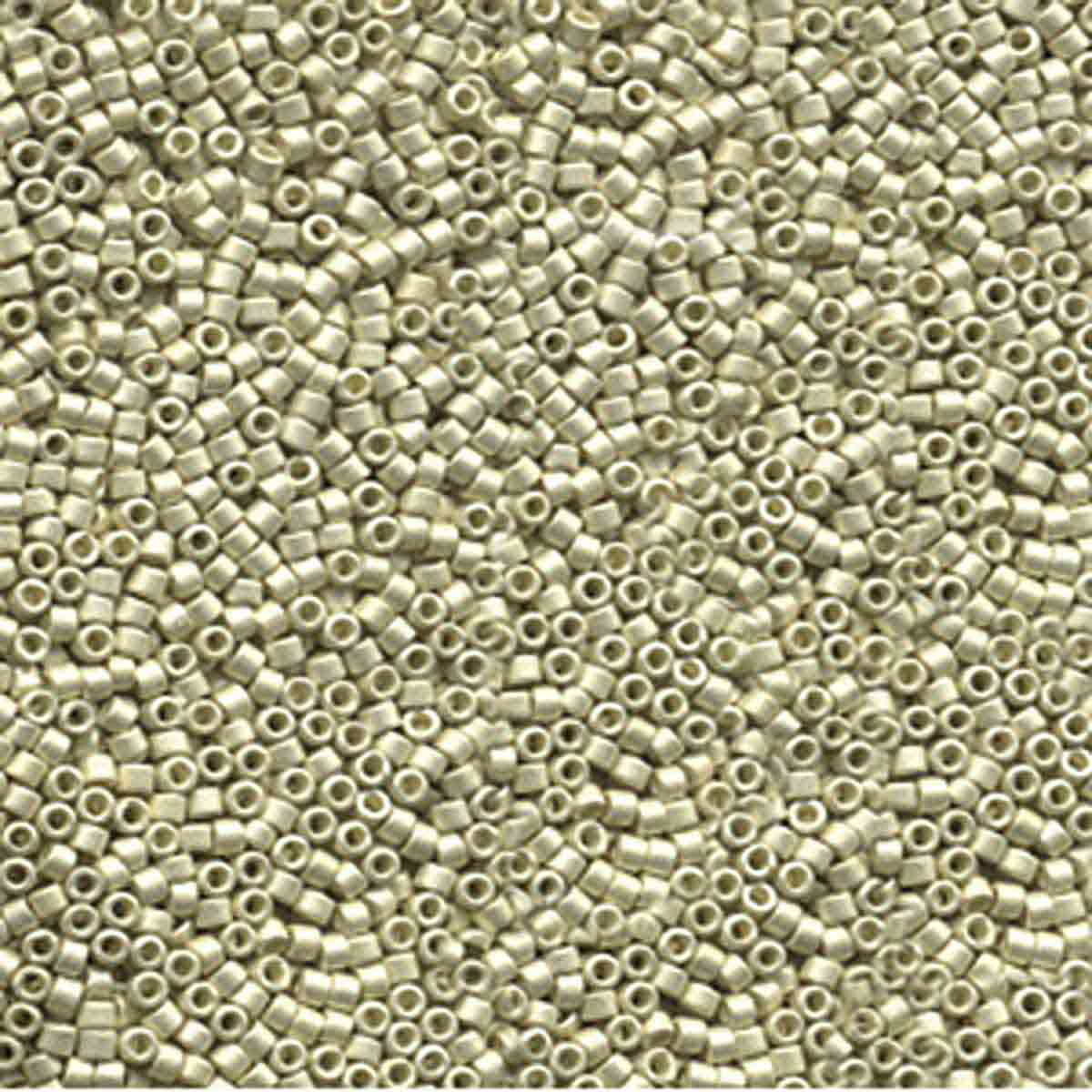 Miyuki 11/0 Delica Beads, Matte Galvanized Silver