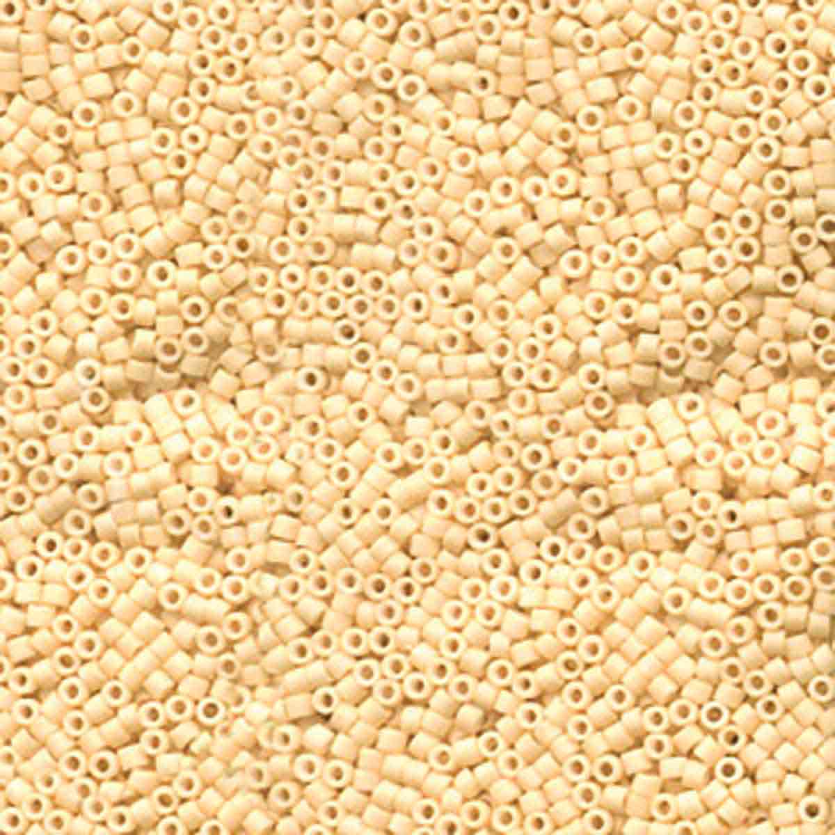Miyuki 11/0 Delica Beads, Matte Dark Cream