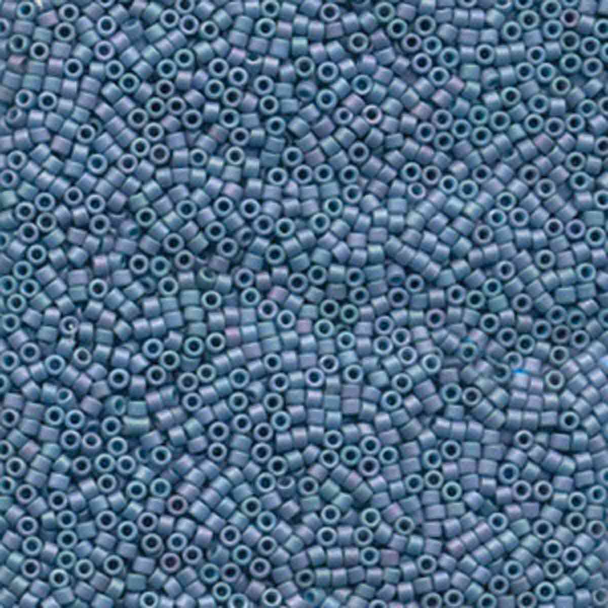 Miyuki 11/0 Delica Beads, Matte Metallic Light Gray Blue