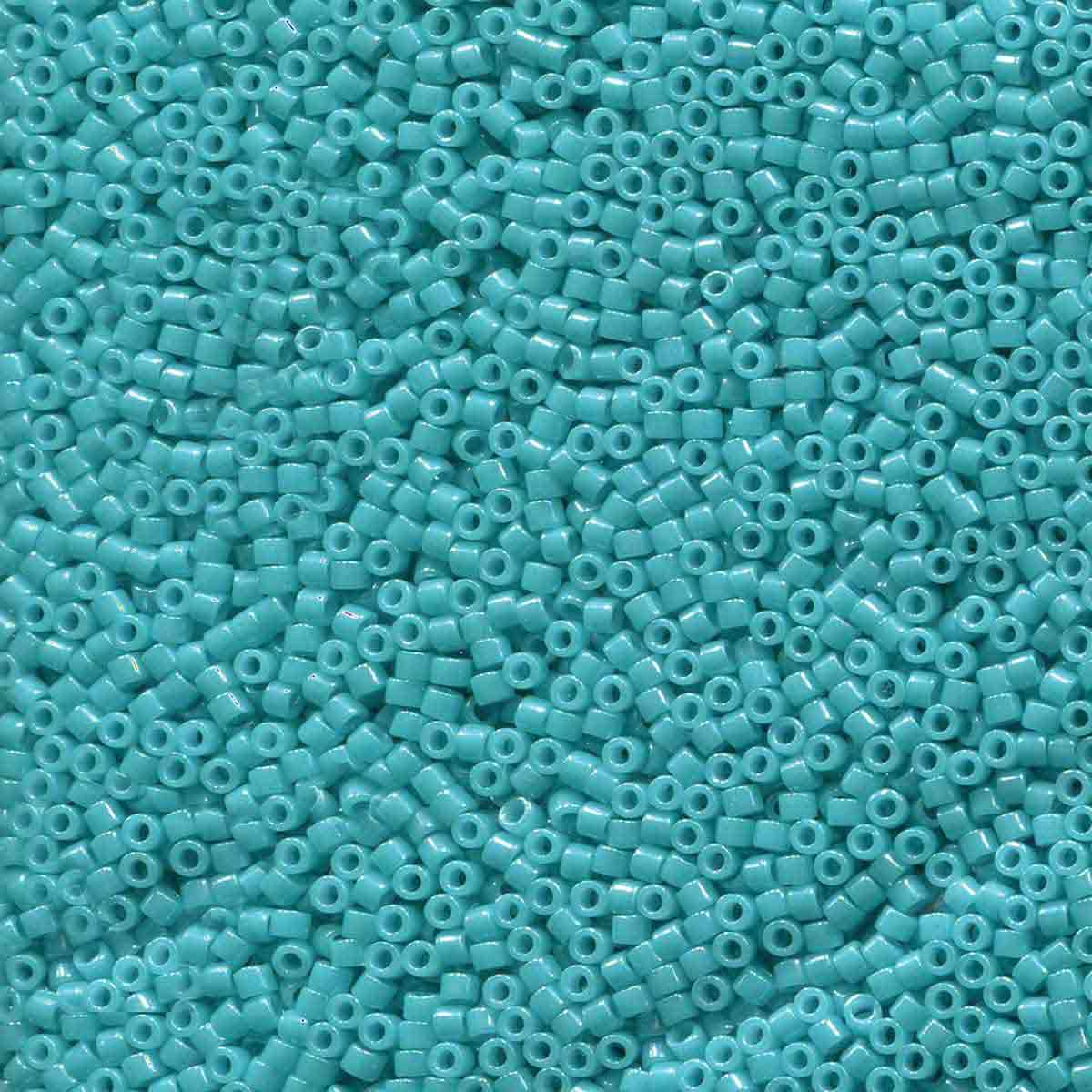 Miyuki 11/0 Delica Beads, Dyed Opaque Turquoise Green