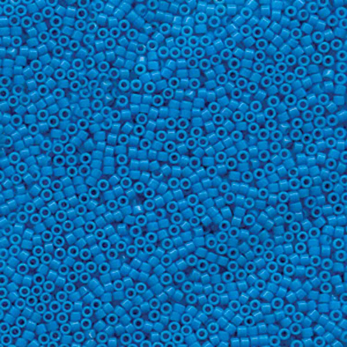 Miyuki 11/0 Delica Beads, Dyed Opaque Capri Blue
