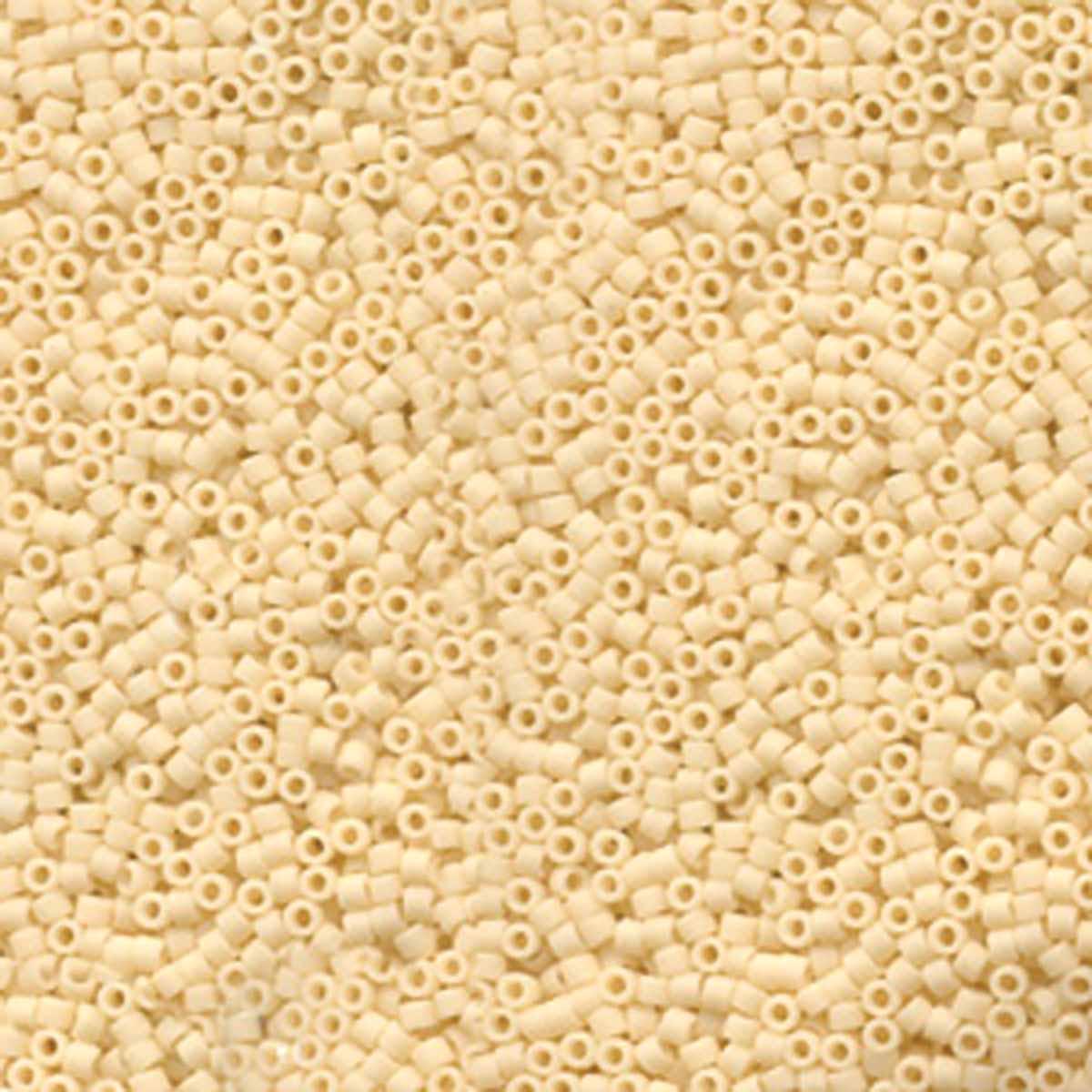 Miyuki 11/0 Delica Beads, Matte Opaque Cream | Approx. 6.5g Tube