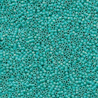 Miyuki 11/0 Delica Beads, Matte Opaque Turquoise AB | Approx. 7.6g Tube