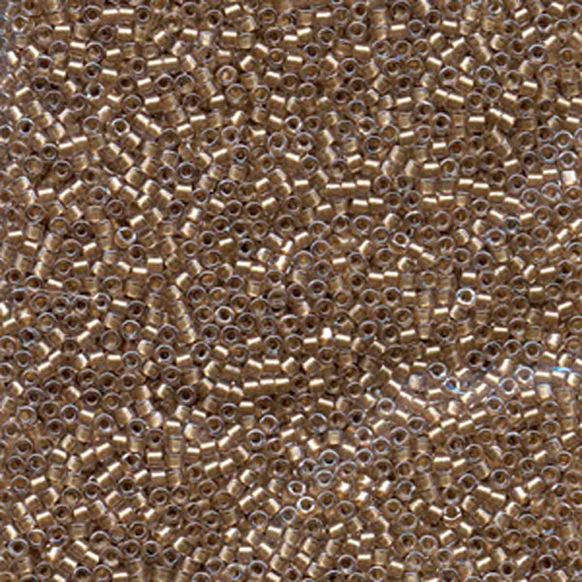 Miyuki 11/0 Delica Beads, Sparkling Light Bronze Lined Crystal
