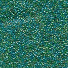 Miyuki 11/0 Delica Beads, Spkl Lined Aqua Fresco Mix (aqua teal green)
