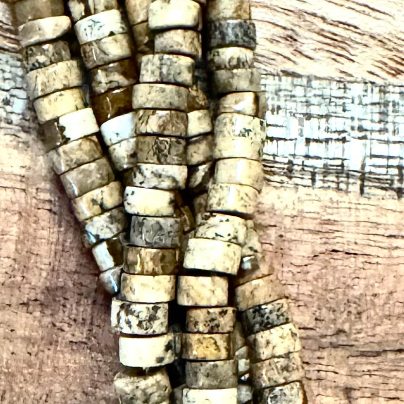 Detail of Picture Jasper Heishi Gemstone Strand, 2x4mm (ABA-1215)