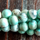 Detail of 8mm Porcelain Agate Gemstone Bead Strand (GM-0532)