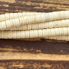 Detail of Magnesite Heishi Gemstone Strand, Off White, 2x4mm (ABA-1132)