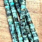 Detail of African Turquoise Heishi Gemstone Strand, 2x4mm (ABA-1217)
