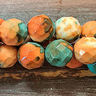 Detail of Composite Of Turquoise Faceted Gemstone Beads, Sedona Sunset, 8mm (GM-9050)