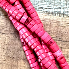 Detail of Pink Variscite Heishi Gemstone Strand, 2x4mm (ABA-1231)