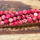 Detail of 4mm Pink/Red Variscite Gemstone Beads (GM-0063)