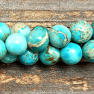 Detail of Turquoise Blue 6mm Variscite Gemstone Beads (GM-2027)
