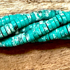 Detail of Heishi Gemstone Bead Strand, Green Emperor Turquoise, 1.5x4mm (BCB-2792)