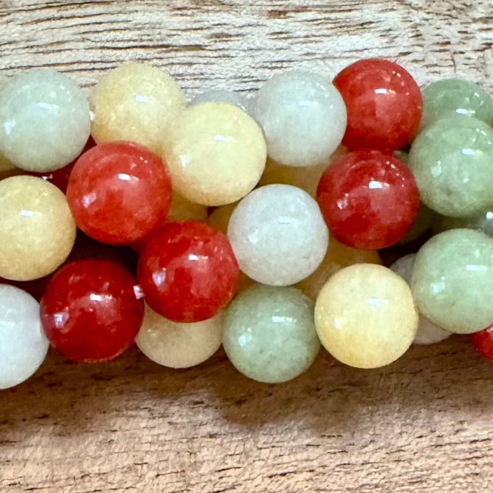 Detail of Jade Round Beads, Tropical, 8mm (BCB-2471)