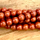 Detail of Red Jasper Gemstone Beads, 6mm (BCB-2738)