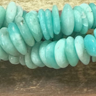 Detail of Natural Peruvian Amazonite Gemstone Beads, 12mm (ABA-1145)