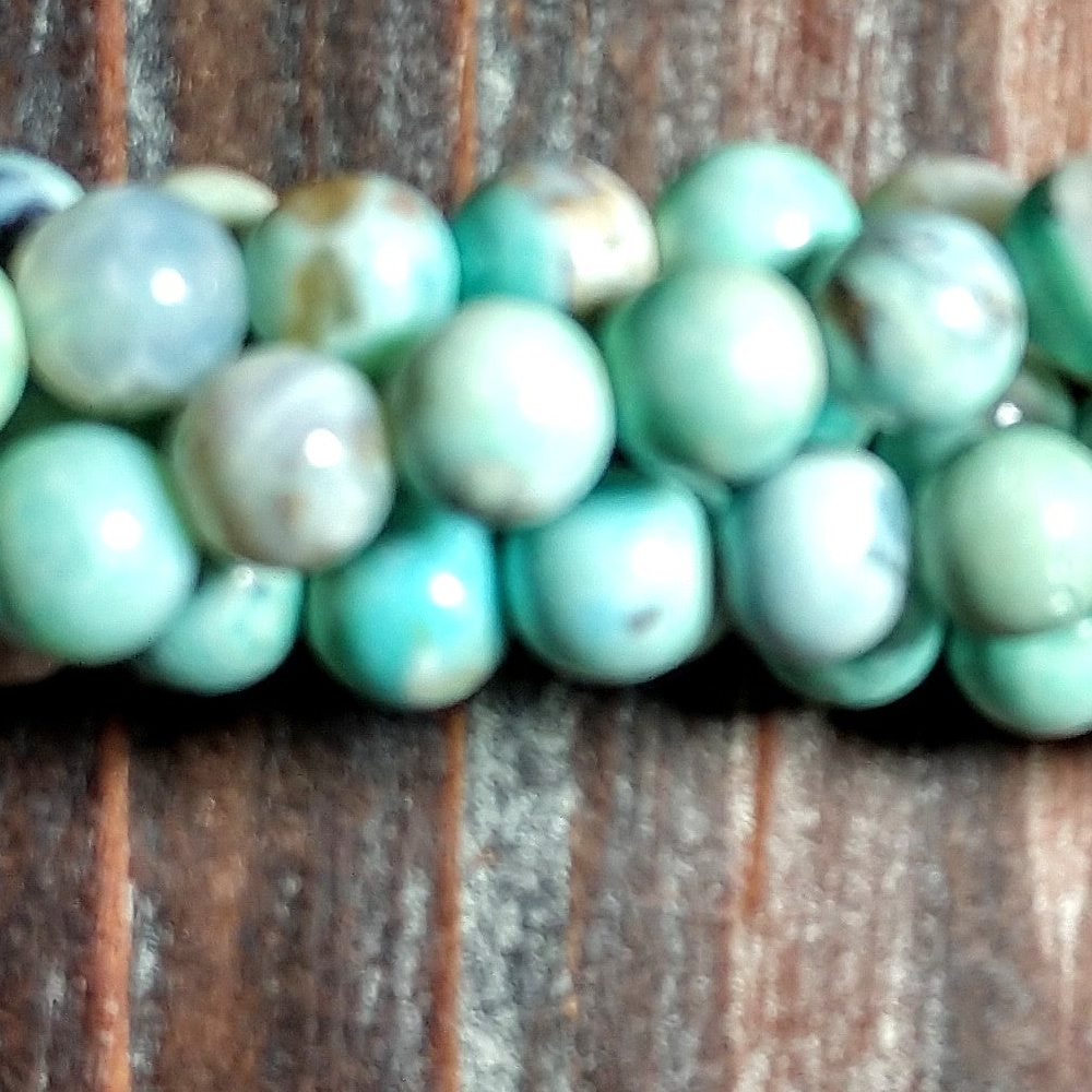 Detail of Gemstone Beads,Porcelain Jasper, 6mm (GM-3123)