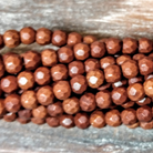 Detail of Chocolate Howlite Faceted Gemstone Beads, 4mm (GM-0671)