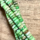 Detail of Green Variscite Heishi Gemstone Strand, 2x4mm (ABA-1229)