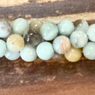 Detail of 6mm Round Amazonite Gemstone Beads (GM-0700)