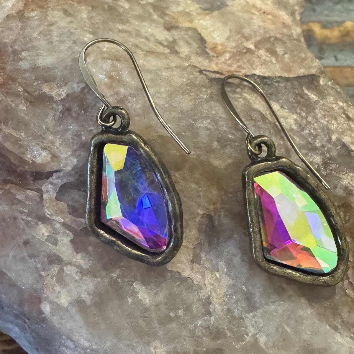 Antique Abstract Earrings finished earrings made with PK07ABP earwires; decorative components sold separately