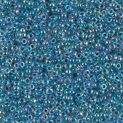 11-279 11/0 Marine Blue Lined Crystal AB Miyuki Seed Bead 25
