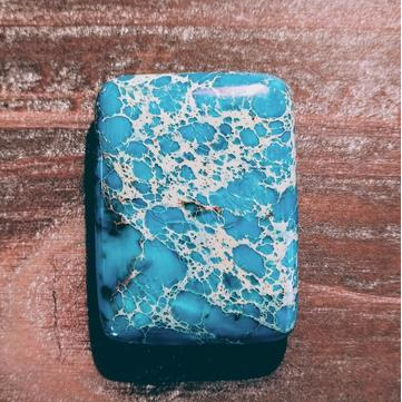 Blue Variscite Rectangle Gemstone Pendant,30x40mm – Auntie's Beads
