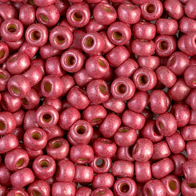 6-4211F - 6/0 Duracoat Galvanized Matte Lt Cranberry Miyuki Seed