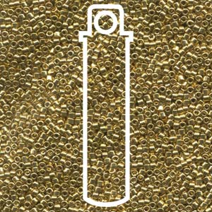  Miyuki DB-411 7.2g Galvanized Gold Delica Seed Bead, 11/0