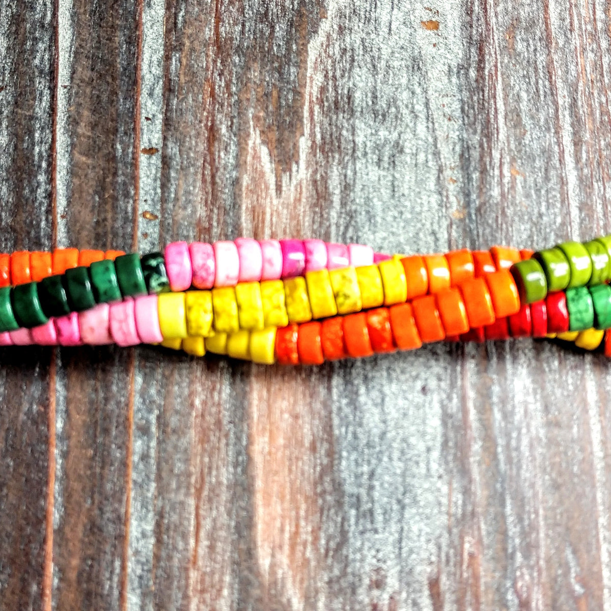 GM0552 Magnesite Heishi Gemstone Beads,Multi,7mm Pkg 1 Auntie's Beads Direct